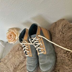 Kickers Leather Boots - Tan and Gray